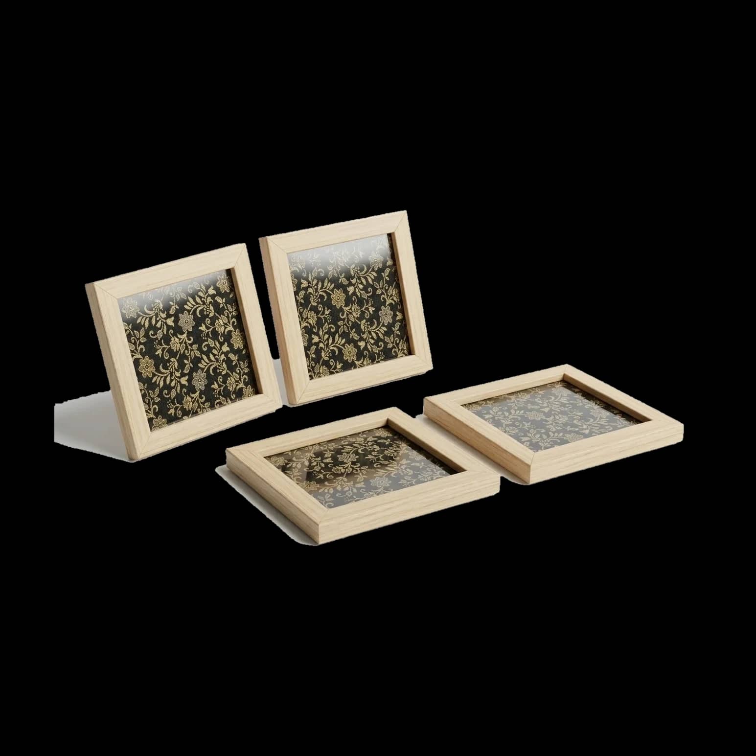 A Mughal Garden coaster in walnut — for the firm.