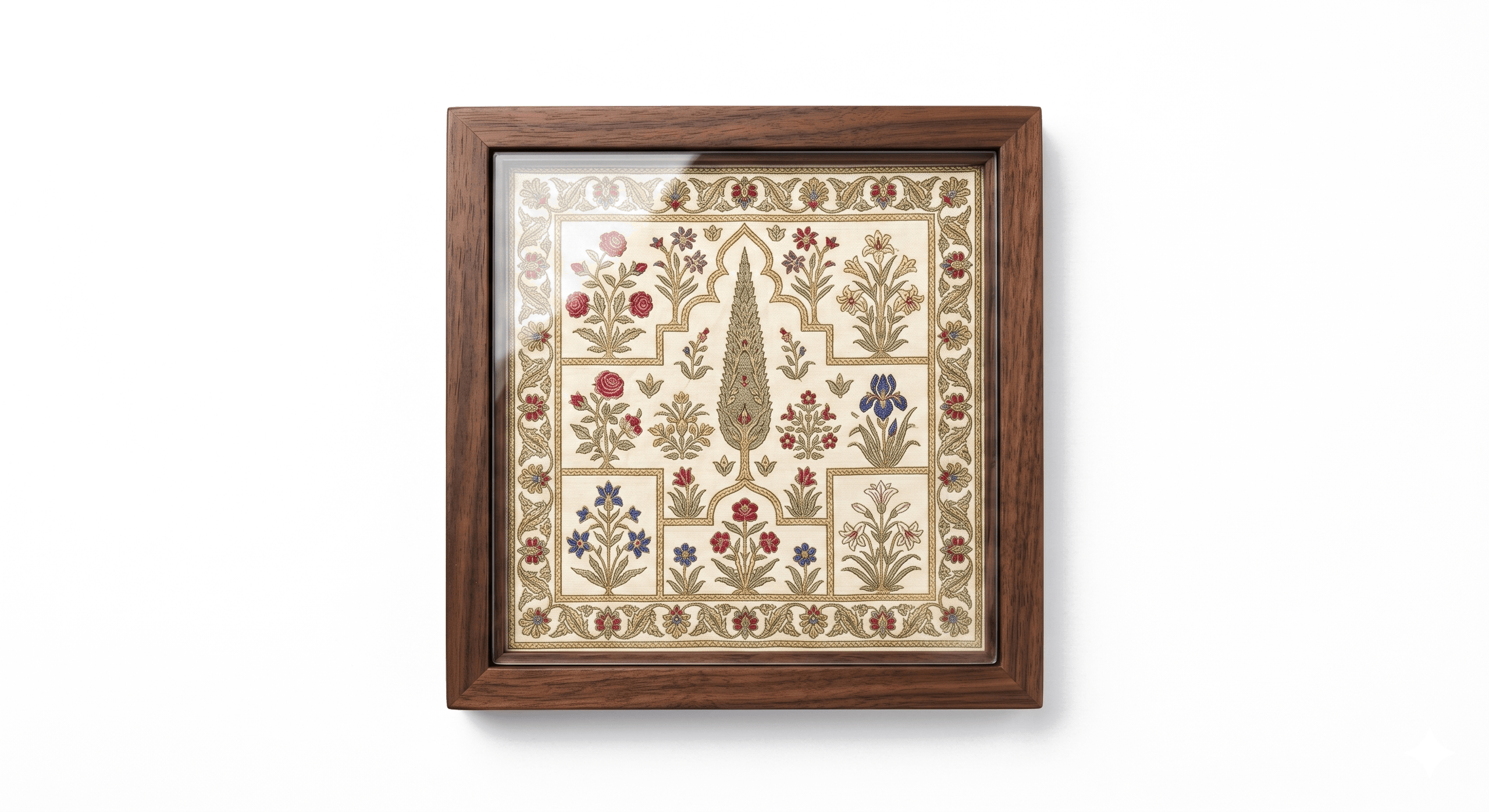 Mughal Garden Mughal Garden Coaster set · Dark Walnut