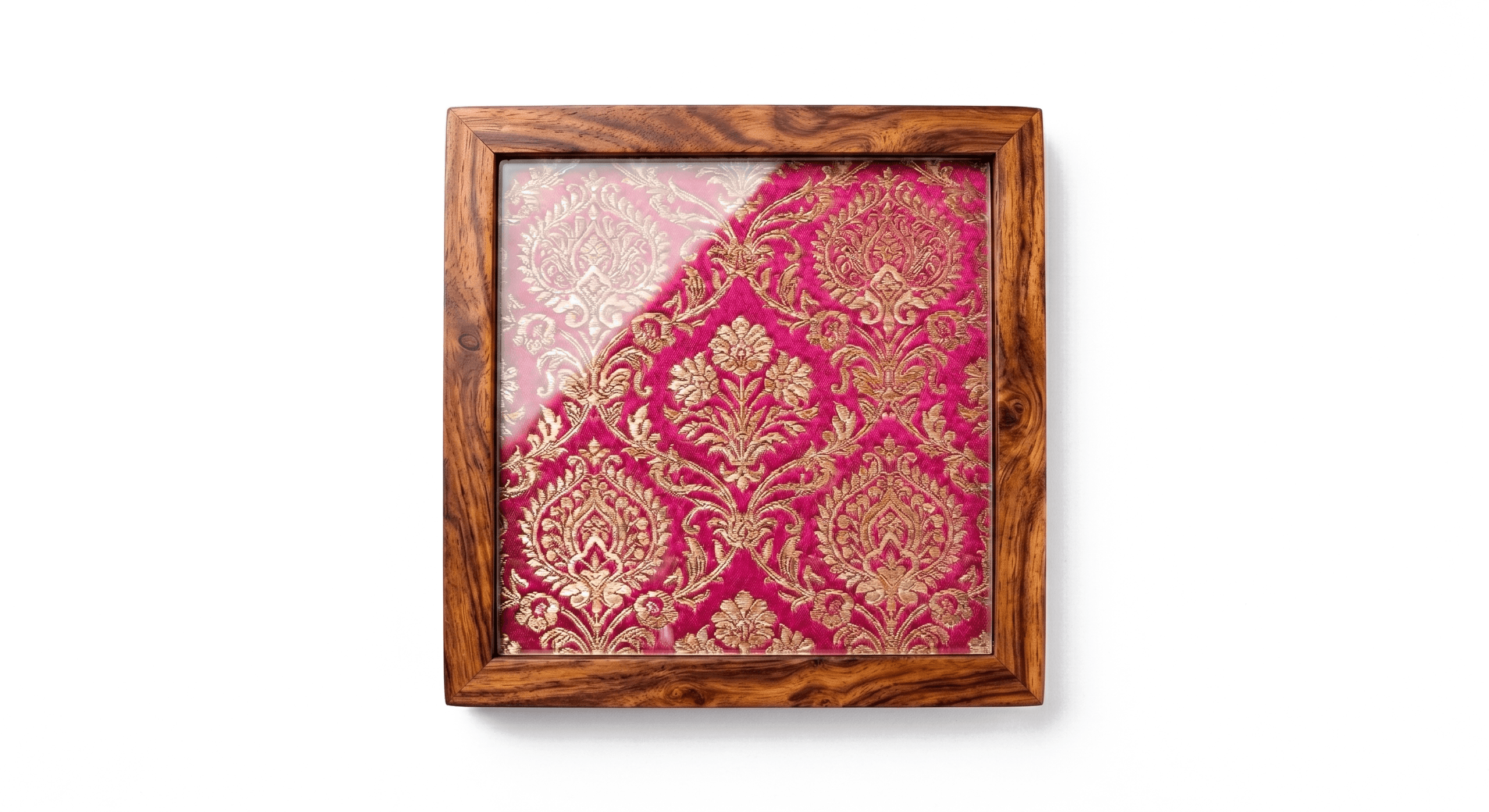 Banaras Banaras Coaster set · Warm Sheesham